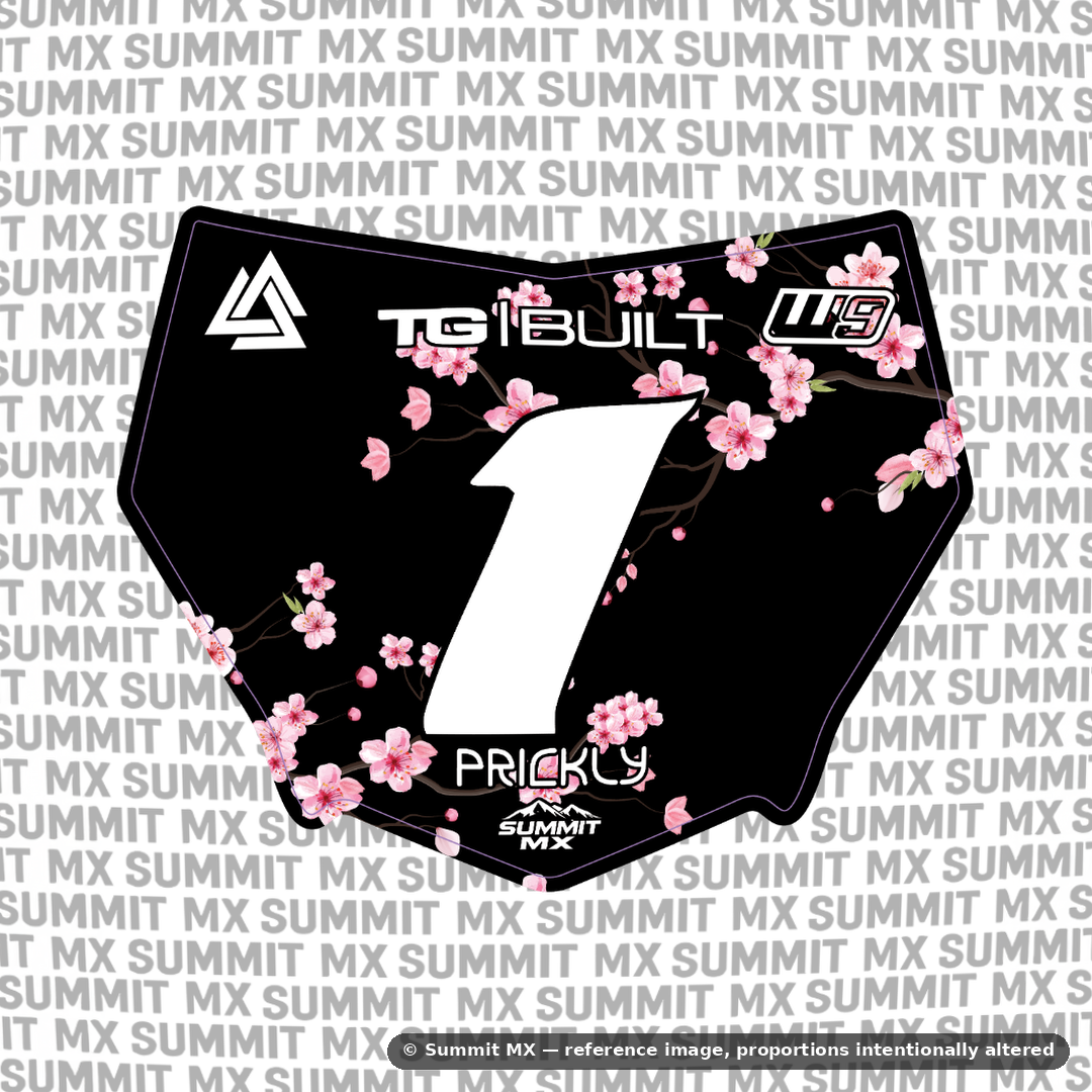 Cherry Blossom Number Plate Decal