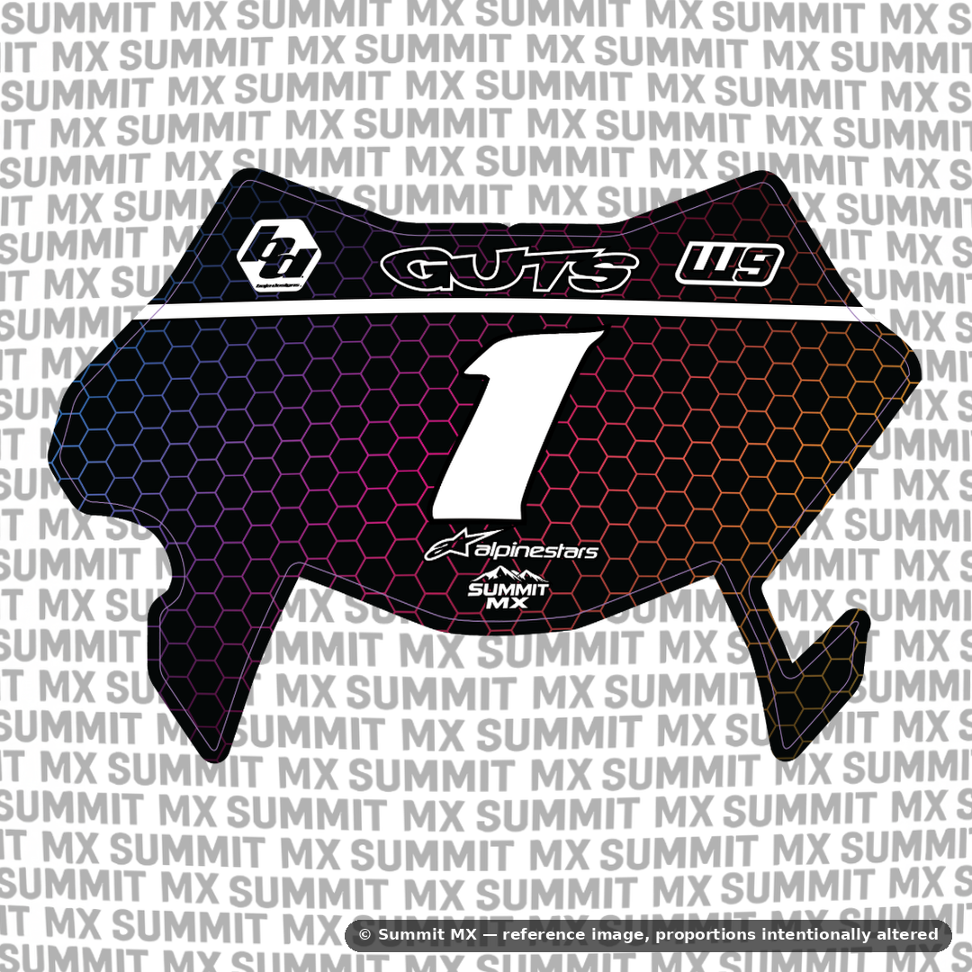 Hex Number Plate Decal